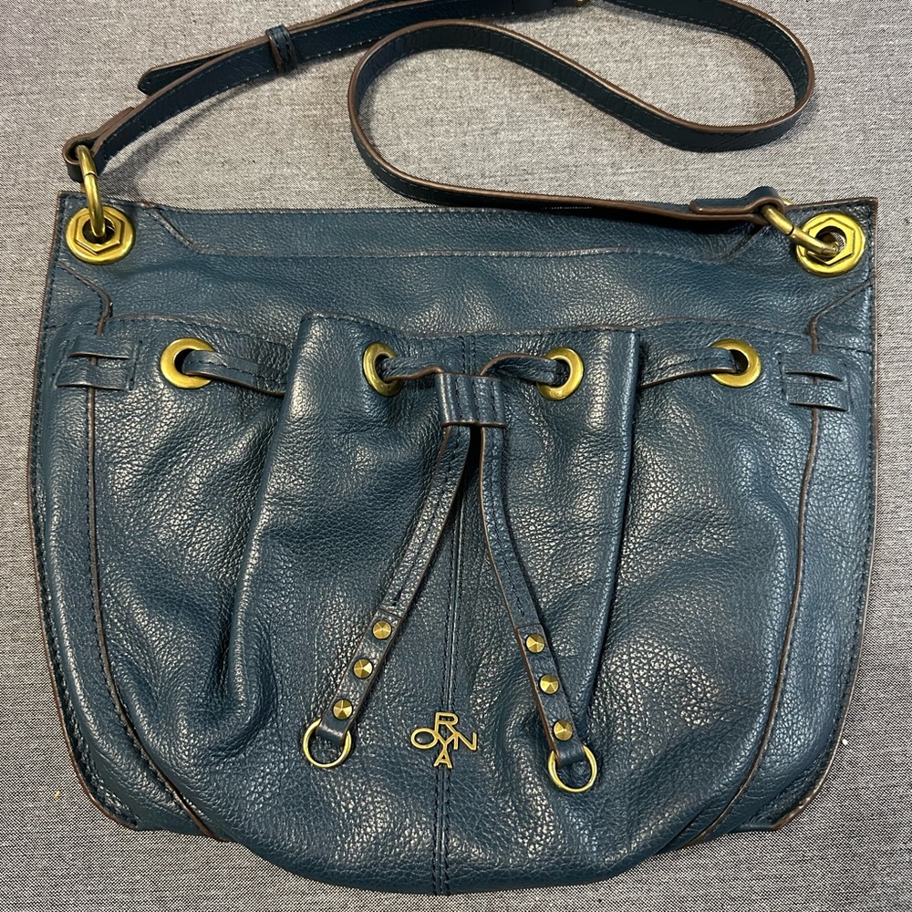 Beautiful OrYANY Celine Blue Leather Crossbody Bag LK NEW